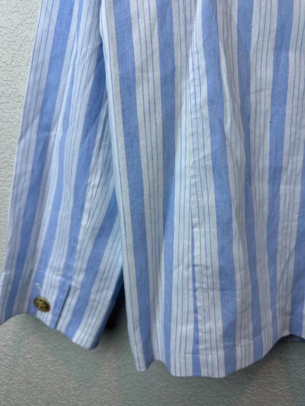 J. Crew Blue and White Striped Linen-Blend Blazer - Picture 10 of 10